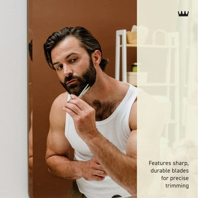 Cremo Beard and Mustache Stainless Steel Shears With Synthetic Leather Carrying Case And Comb For Precise Facial Hair Trimming - New