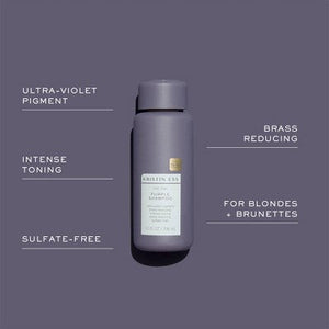 Kristin Ess Sulfate Free Purple Shampoo, Tones Brassiness for Blonde + Brunette Hair - 10 fl oz