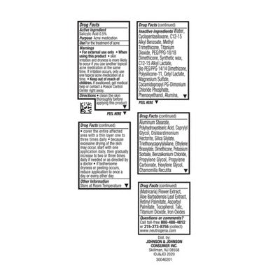 Neutrogena Skin Clearing Oil-Free Liquid Foundation with Salicylic Acid 30 Buff 1 fl oz - Imperfect Container