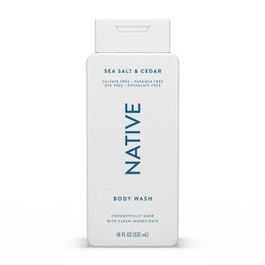 Native Body Wash for Men & Women Sea Salt & Cedar 18 fl oz - Imperfect Container