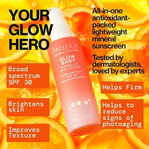 Pacifica Glow Baby Super Glow Face Lotion SPF 30 1.7 fl oz - Missing Box