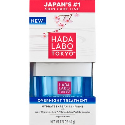 Hada Labo Tokyo Anti-Aging Overnight Treatment Hyaluronic Acid Night Cream 1.76oz - New