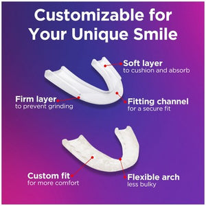The Doctors Advanced Comfort Night Guard for Nighttime Teeth Grinding 1ct Guard with Storage Case - Imperfect Box