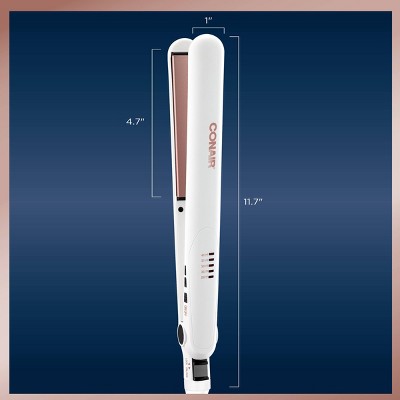 Conair Double Ceramic 1" Flat Iron White - Imperfect Box