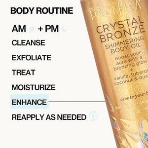 Pacifica Shimmering Body Oil Crystal Bronze 4 fl oz - Imperfect Container