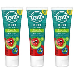 Tom's of Maine Silly Strawberry Kids Anticavity Fluroide Toothpaste 5.1oz/3ct - Missing Box
