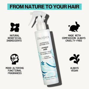 Pacifica Coconut Milk Leave on Detangling and Repair Spray  7 fl oz - New