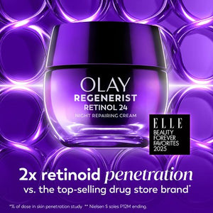 Olay Regenerist Retinol 24 + Peptide Night Face Moisturizer Mini Size 0.5oz - New