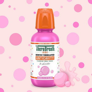 TheraBreath Kids Bubble Gum Mouthwash 10oz - New