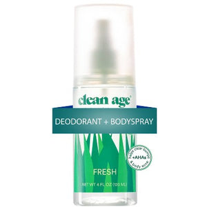 Clean Age Fresh AHA Deodorant + Body Spray for Teens 4 fl oz - New