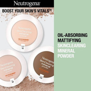 Neutrogena Skin Clearing Pressed Powder 60 Natural Beige 0.38oz - New