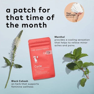 The Good Patch Cycle Plant-Based Vegan Wellness Patch 4ct. - New