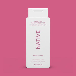 Native Body Wash Vanilla & Cactus Flower Sulfate Free 18 fl oz - Imperfect Container