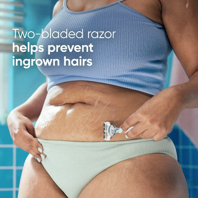 Venus For Pubic Hair and Skin Value Pack Razor Handle + 4 Blade Refills - Missing Box