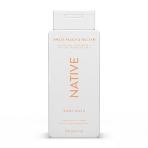 Native Body Wash Sweet Peach & Nectar Sulfate Free 18 fl oz - Imperfect Container
