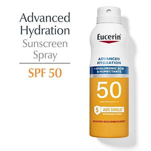Eucerin Advanced Hydration Sunscreen Spray SPF50 6oz - Imperfect Container