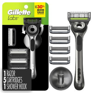 GilletteLabs Value Pack Razor Handle + 5 Blade Refills - Missing Box