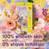 Rifle Paper Co. + Venus Women's Deluxe Smooth Sensitive Razor + 4 Refills - Imperfect Box