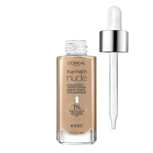 L'Oreal Paris True Match Hyaluronic Tinted Serum Makeup Skincare Hybrid 4-5 Medium 1 fl oz - Imperfect Container