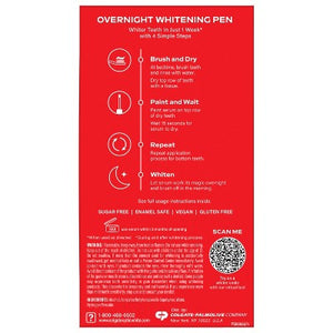 Colgate Optic White Overnight Teeth Whitening Pen Gel 0.08 fl oz/21 Treatments - New