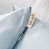 Kitsch Queen Size Satin Standard Pillowcase Thread Count Blue - Imperfect Box