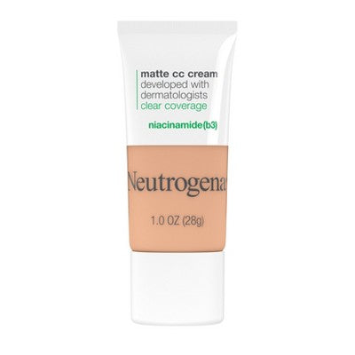 Neutrogena Clear Coverage Flawless Matte Color Correcting Cream, Full-Coverage 4.0 Sand - New