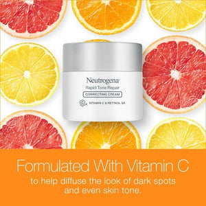 Neutrogena Rapid Tone Repair Retinol + Vitamin C Face and Neck Cream 1.7oz - Imperfect Box