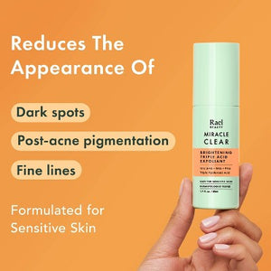 Rael Miracle Clear Brightening Triple Acid Face Exfoliant Gel-Serum 1.7oz - New