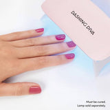 Dashing Diva Glaze Semi-Cured Gel Nail Polish Strips Starter Kit Powder Pink 32ct - New