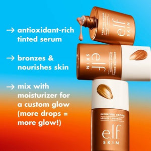 e.l.f. SKIN Bronzing Drops Pure Gold 1 fl oz - Imperfect Box