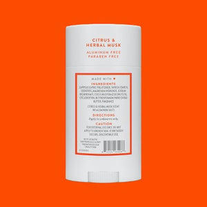 Native Solid Deodorant for Men & Women Citrus & Herbal Musk 2.65oz - Imperfect Container
