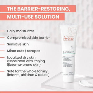 Avene Cicalfate+ Restorative Protective Face Cream Sensitive Skin 3.3oz - Imperfect Box