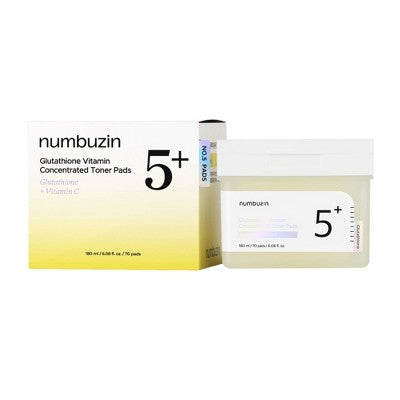 Numbuzin No.5+ Glutathione Vitamin Concentrated Toner Pads 70ct