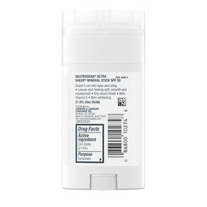 Neutrogena Mineral Ultra Sheer Face and Body Sunscreen Stick SPF 50 1.5oz - New
