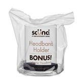 scünci Headband and Hair Accessories Organizer with Bonus Headband Clear 2pcs - New