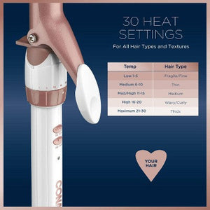 Conair Double Ceramic Rose Gold Curling Iron 1" - Imperfect Box