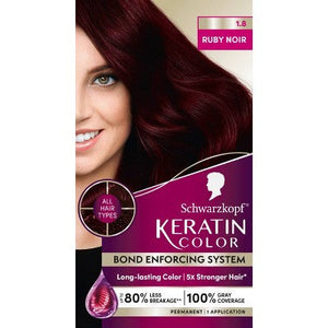 Schwarzkopf Keratin Permanent Hair Color Ruby Noir 2.08 fl oz - Imperfect Box