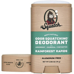 DR. SQUATCH Men's Natural Solid Deodorant Rainforest Rapids 2.65oz - New