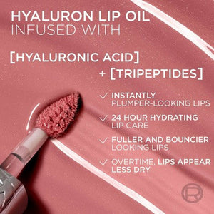 L'Oreal Paris Plump Ambition Hyaluron Lip Oil Plumping Lip Gloss Worth It 0.16 fl oz - New