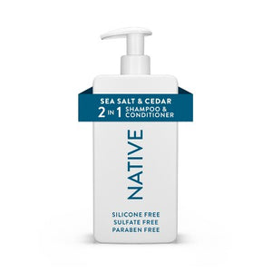 Native Sea Salt & Cedar  2-in-1 Shampoo & Conditioner  16.5 fl oz - New