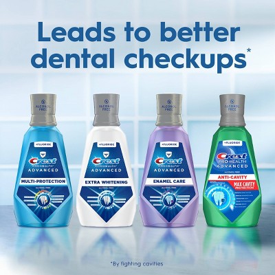 Crest Pro-Health Advanced Multi-Protection Alcohol Free Mouth Wash - Fresh Mint  1L/2pk - New
