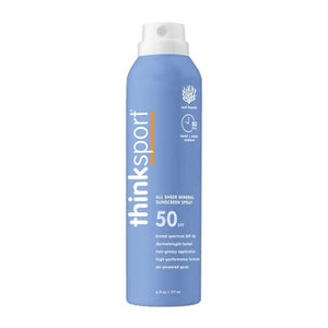 thinksport All Sheer Mineral Sunscreen Spray SPF 50 6oz - New