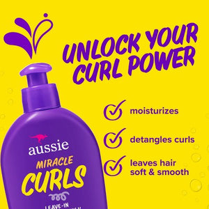 Aussie Miracle Curls with Coconut Oil Detangling Milk Treatment 6.7 fl oz - New