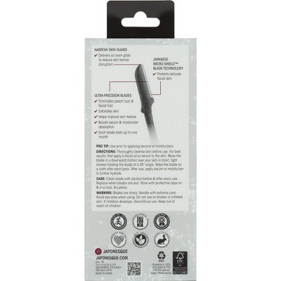 JAPONESQUE Precision Dermaplaner Facial Brush Razors 3ct - New