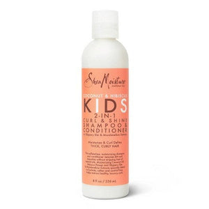 SheaMoisture Coconut and Hibiscus Kids 2-in-1 Shampoo & Conditioner For Thick Curly Hair 8 fl oz - New