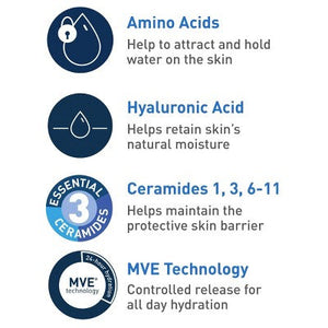 CeraVe Hydrating Cream-to-Foam Face Wash with Hyaluronic Acid 12 fl oz - New