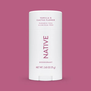 Native Solid Deodorant for Women & Men - Vanilla & Cactus Flower 2.65oz - New
