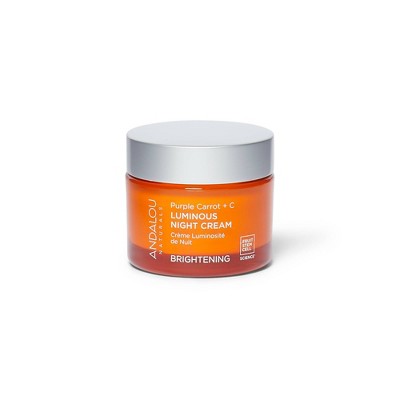 Andalou Naturals Purple Carrot and Vitamin C Luminous Night Cream 1.7oz - New