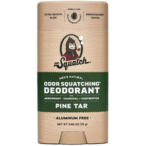 DR. SQUATCH Men's Natural Solid Deodorant Pine Tar 2.65oz - Imperfect Container