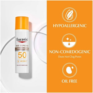 Eucerin Age Defense Face Sunscreen Lotion SPF 50 2.5 fl oz - Imperfect Box